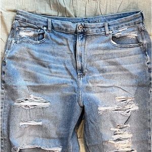 American Eagle Curvy Mom Jeans - Size 20 Heavy Distressing